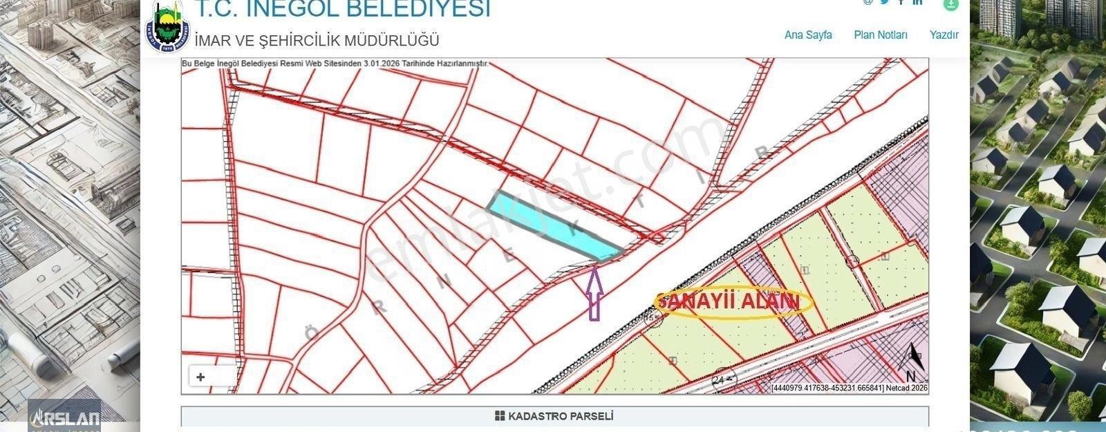 Arslan Emlak'tan İnegöl Yeniceköyde Satılık Değerli Tarla - Görsel 10