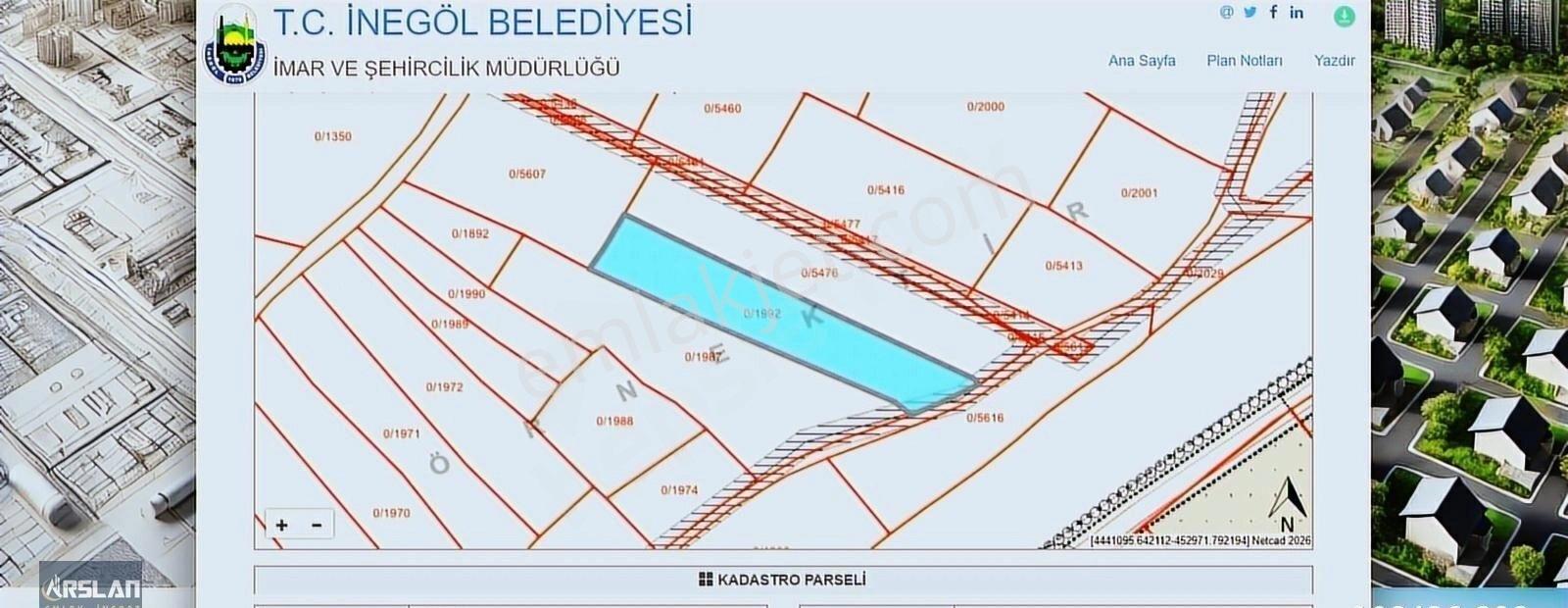 Arslan Emlak'tan İnegöl Yeniceköyde Satılık Değerli Tarla - Görsel 14
