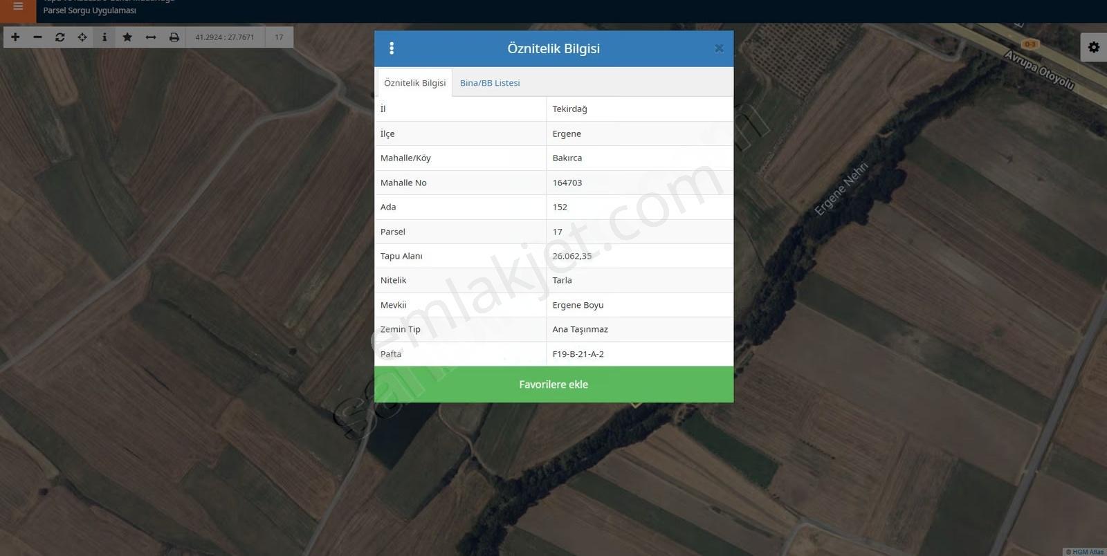 *tekirdağ Ergene De Fırsat Kazançlı Otoyola Yakın Satılık Tarla*