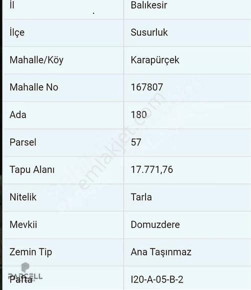 Balıkesir Susurluk Karapürçek Mahallesinde Satılık Tarla - Görsel 2
