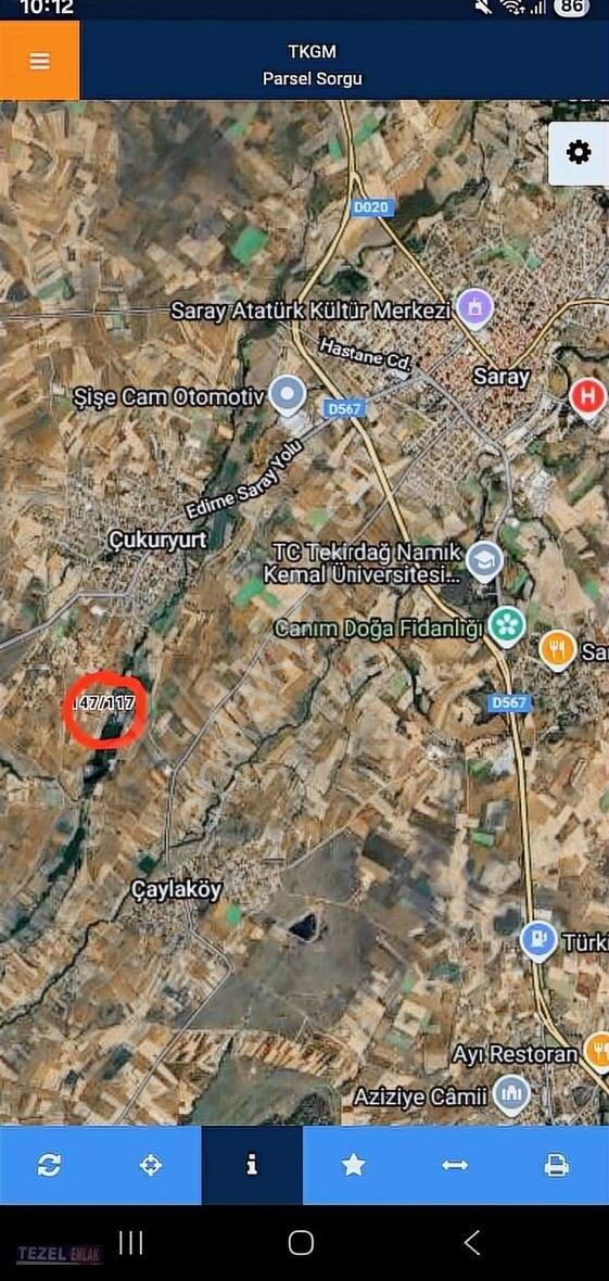 Saray Merkeze Sadece 4 Km Çukuryurtda Tek Tapu Tarla - Görsel 4