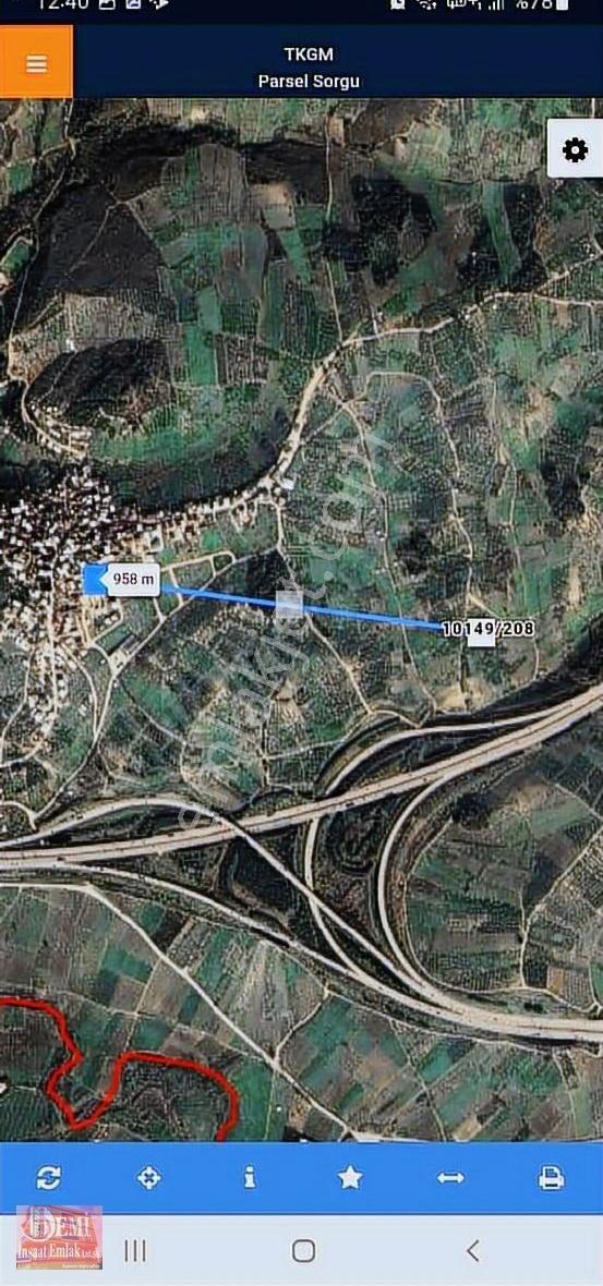 Acıl Satılık Osmangazi Çağlayanda 1457 M² Zeytinlik Tek Tapu - Görsel 4