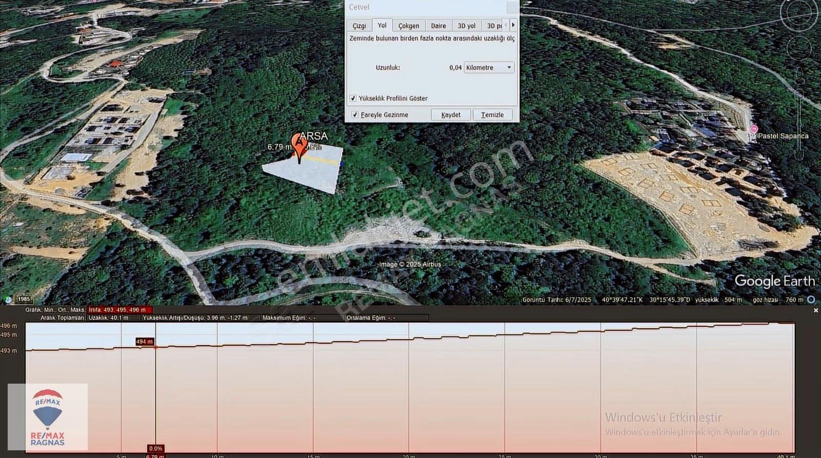 Sapanca Nailiye Mah. Zirve Konumda Manzaralı 2.224m² Tarla - Görsel 6