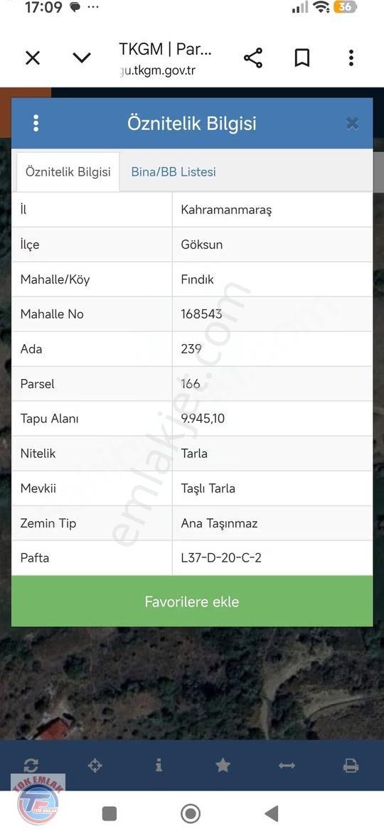Tok Emlak'tan Fındık Mahallesinde Satılık Arazi - Görsel 2