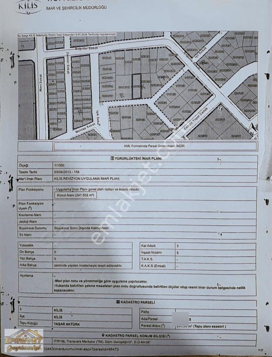 Emniyet Gayrimenkul Satılık Eski Beşevlerde 241 M2 Arsa B3 İmarl - Görsel 7