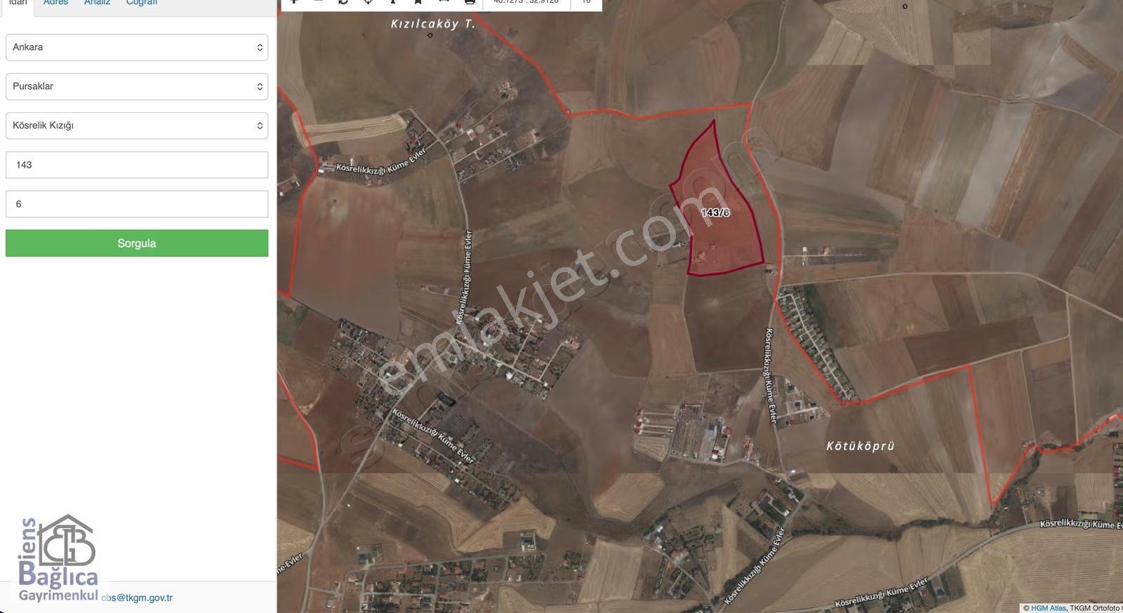 Pursaklarda Kök Tapu Yatırımlık Arsa Acil