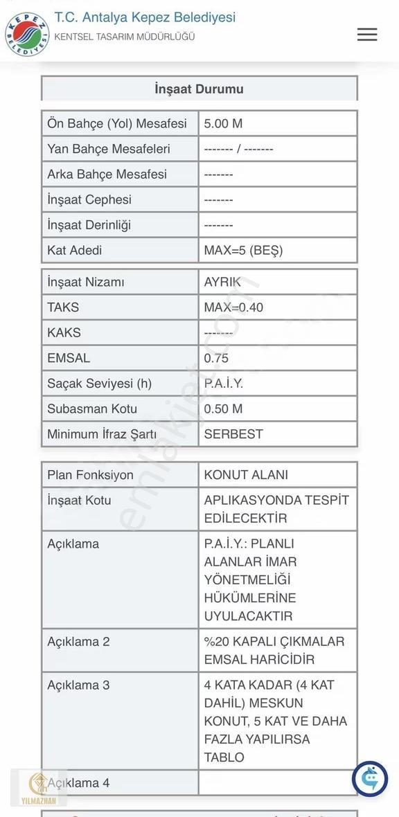 Antalya Kepez Zeytinlik Mahallesi423 Mt Arsa - Görsel 6