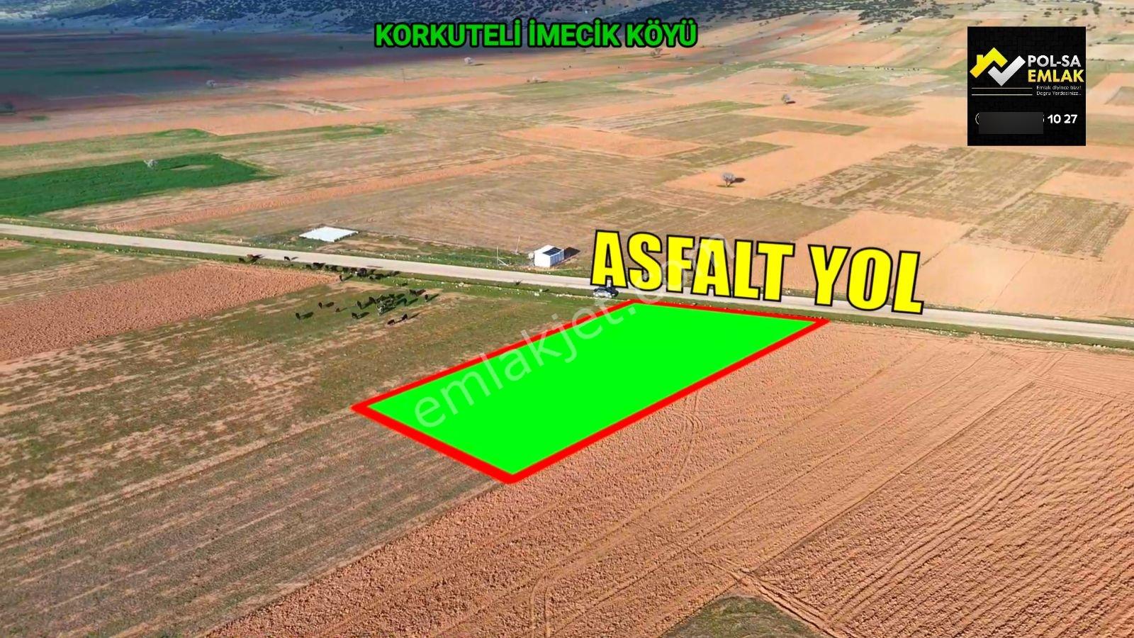 Korkuteli İmecik Köyü Satılık 1.494m2 Tarla Resmi Yol Var - Görsel 3