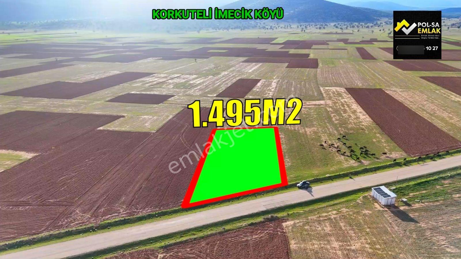 Korkuteli İmecik Köyü Satılık 1.494m2 Tarla Resmi Yol Var - Görsel 6