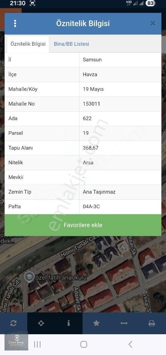 Civan Emlaktan Havza 19 Mayıs Mahallesi'nde Satılık Arsa - Görsel 8