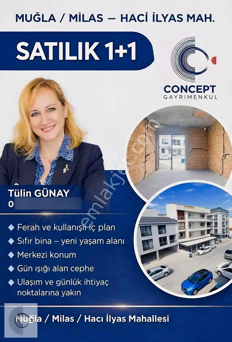 Milas Hacı İlyas Mah.de Sıfır 1+1 Yatırıma Uygun Fırsat!