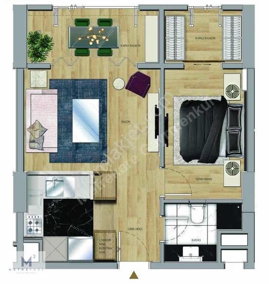 Avangart İstanbul 1+1 Eşyalı Kiralık Daire Tek Yetkili - Görsel 26