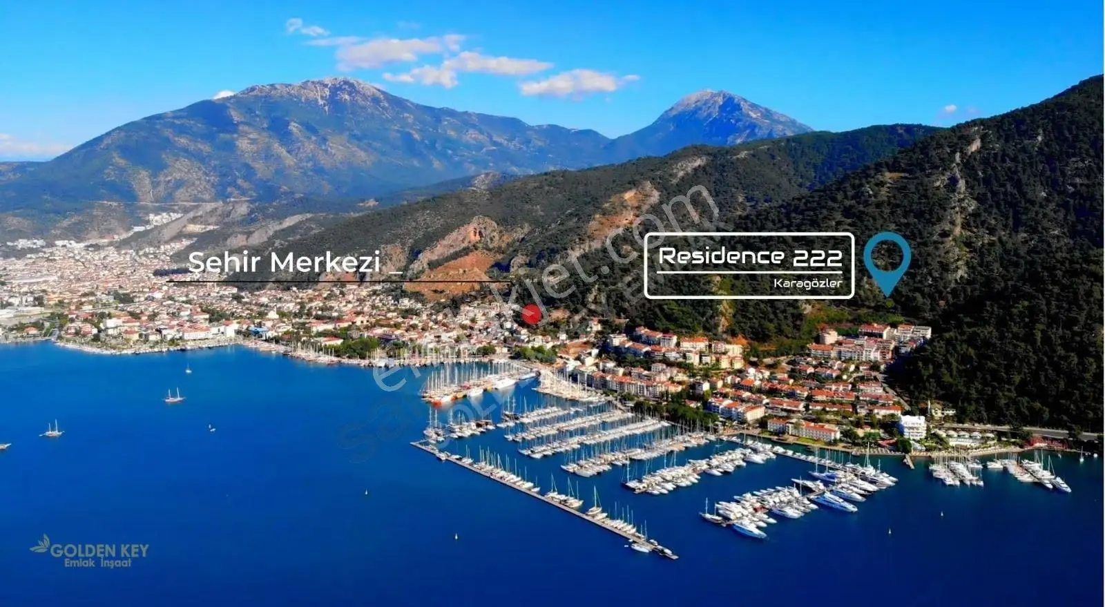 Fethiye Karagözlerde Prestijli Sitede Satılık 2+1 Daire