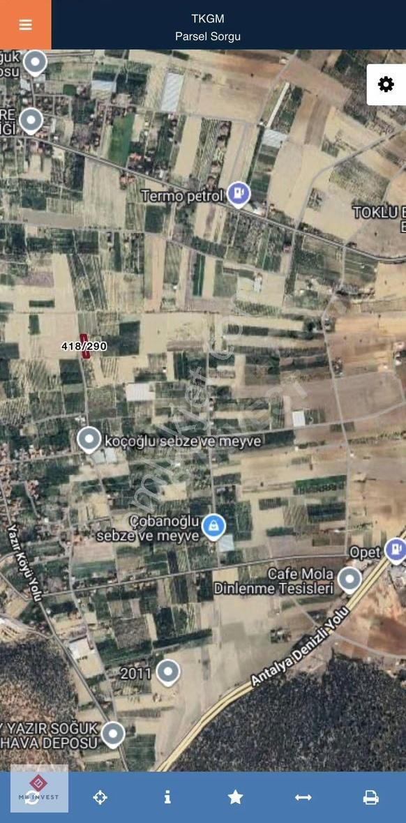 Korkuteli Yazır'da 1129 M2 Elektrik Su Alınmış Yatırımlık Tarla - Görsel 3