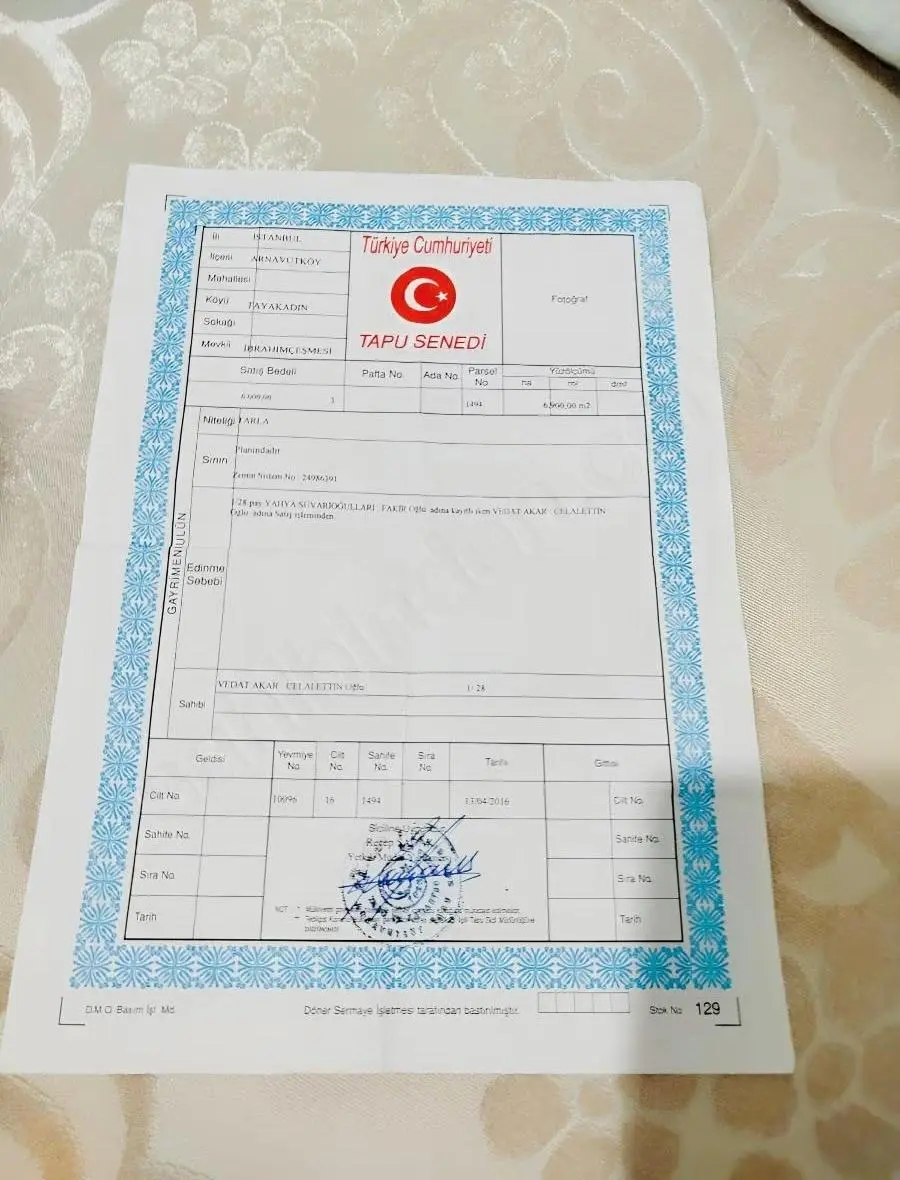 İstanbul Arnavutköy Tayakadın Satılık Arsa Gelişim Merkezi