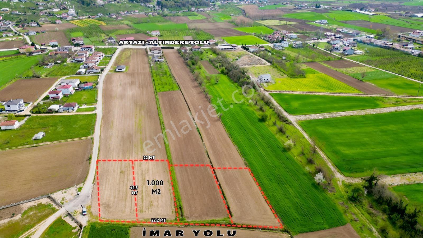 Gündoğan/altındere'de 1.000 M2 İmarlı Arsa Satılık / Akyazı