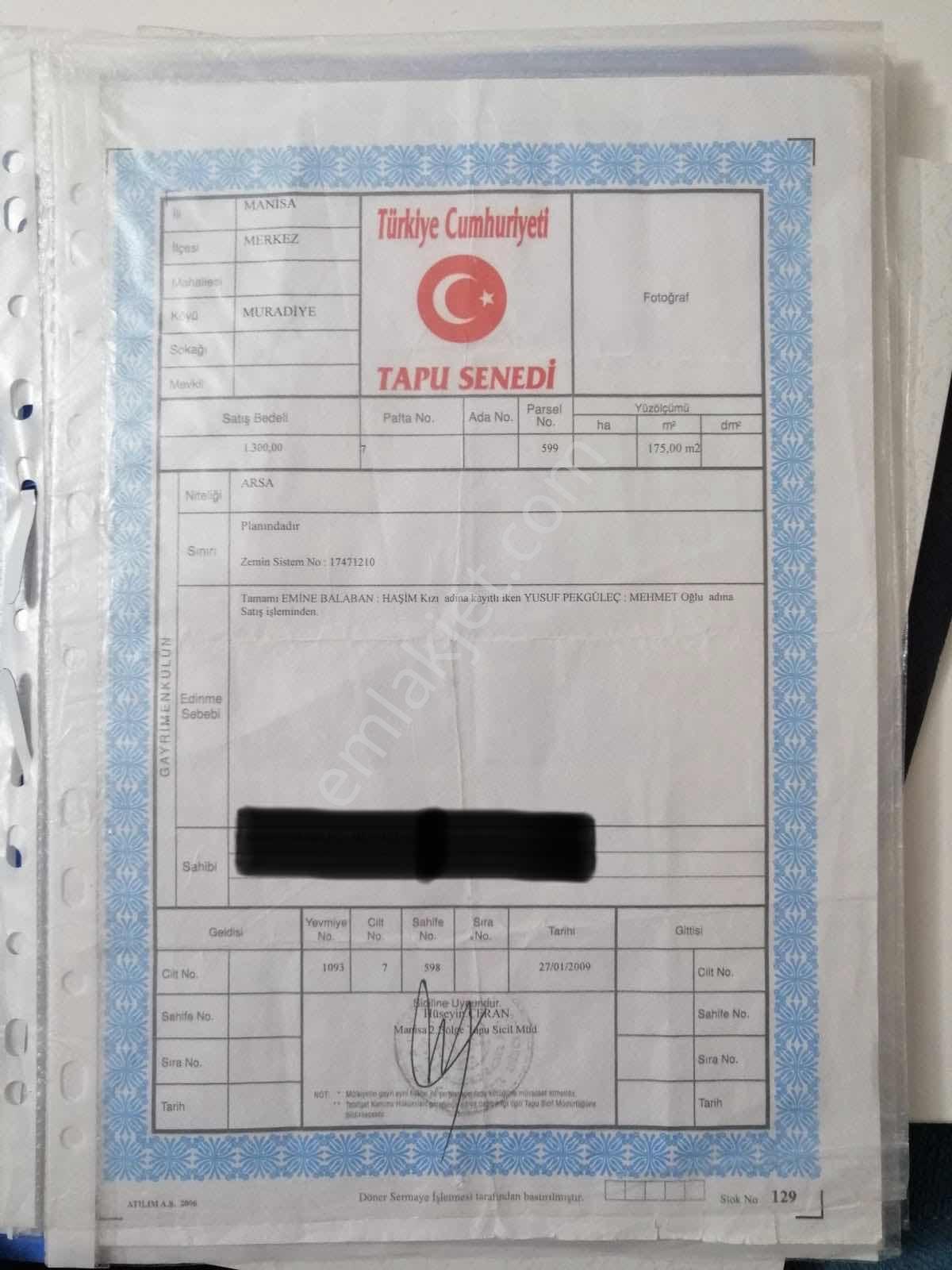 Acar Emlaktan Muradiye Mah Satılık Arsa