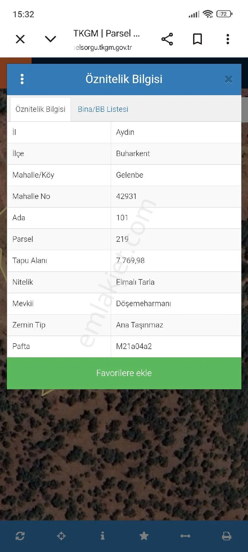 Buharkent Gelembe'de Satılık Bahçe - Görsel 2
