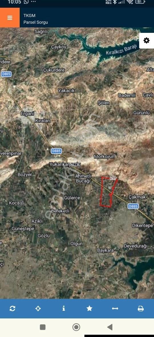 Ergani Aşağı Kuyulu Da Satılık Tarla 1.633 M2 - Görsel 3