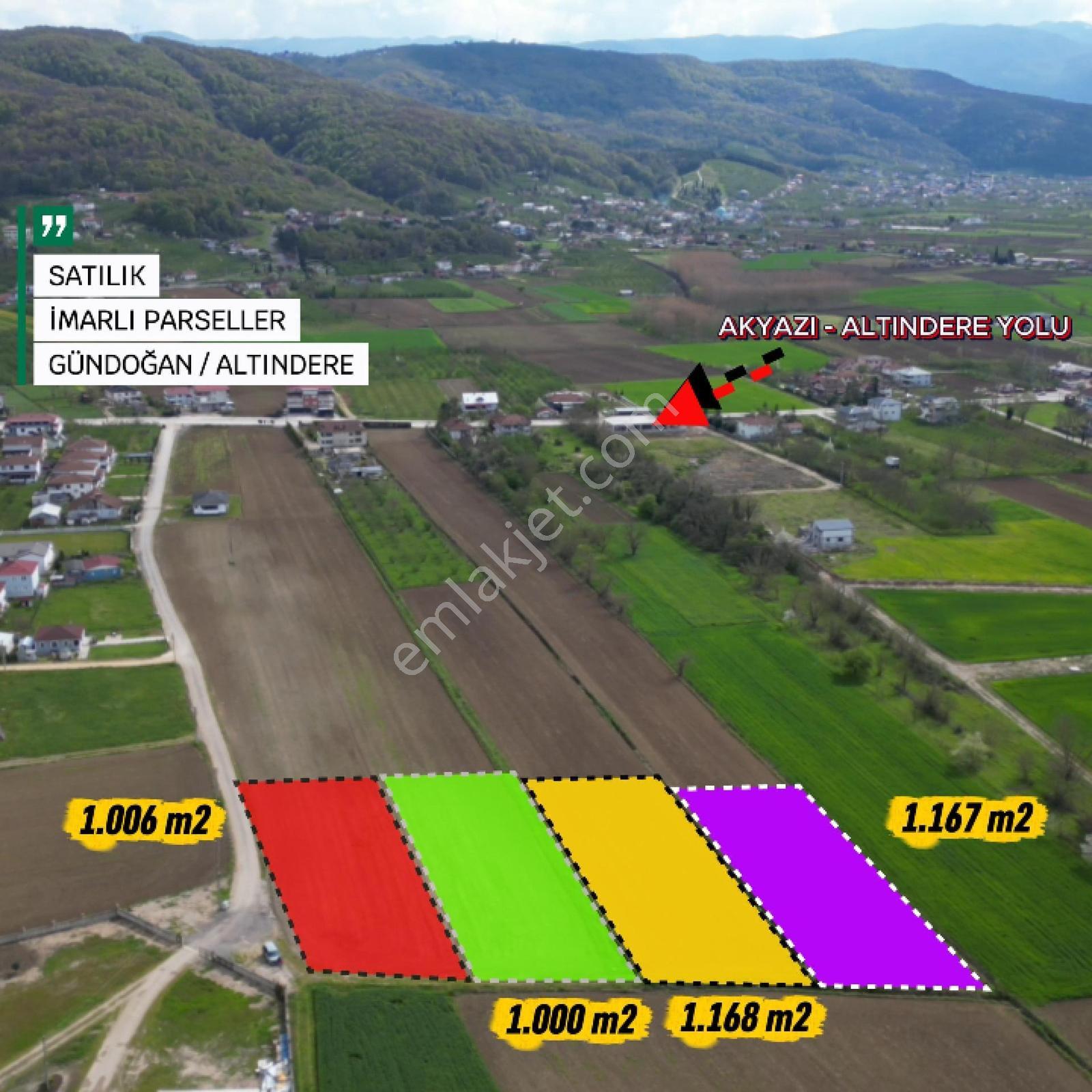 1.168 M2 İmarlı Arsa Gündoğan / Altındere'de Satılık / Akyazı - Görsel 10