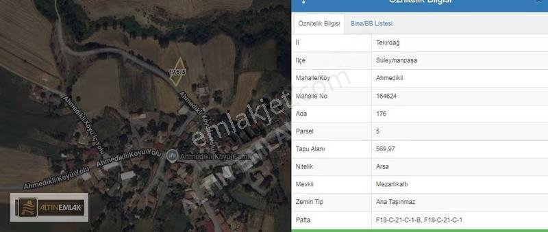 Tekirdağ Ahmedikli'de Manzaralı, İmarlı 570m² Arsa - Görsel 4