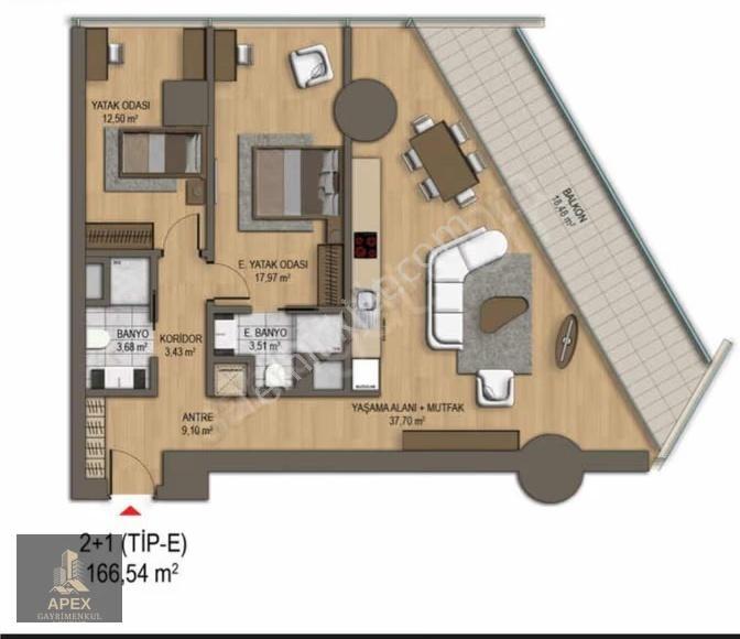 Skyland İstanbul'da Şehrin Zirvesinde Satılık 2+1 Daire - Görsel 16