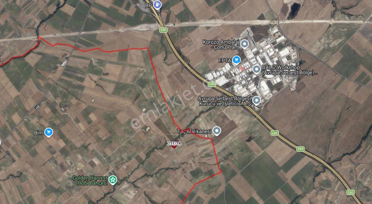 Tekirdağ Ergene Ulaş Mevkinde Satılık Yatırımlık Arazi9.665 M2 - Görsel 6