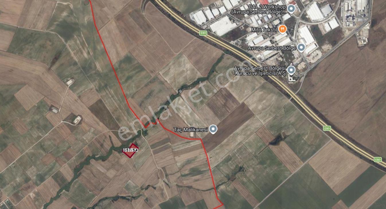 Tekirdağ Ergene Ulaş Mevkinde Satılık Yatırımlık Arazi9.665 M2 - Görsel 5
