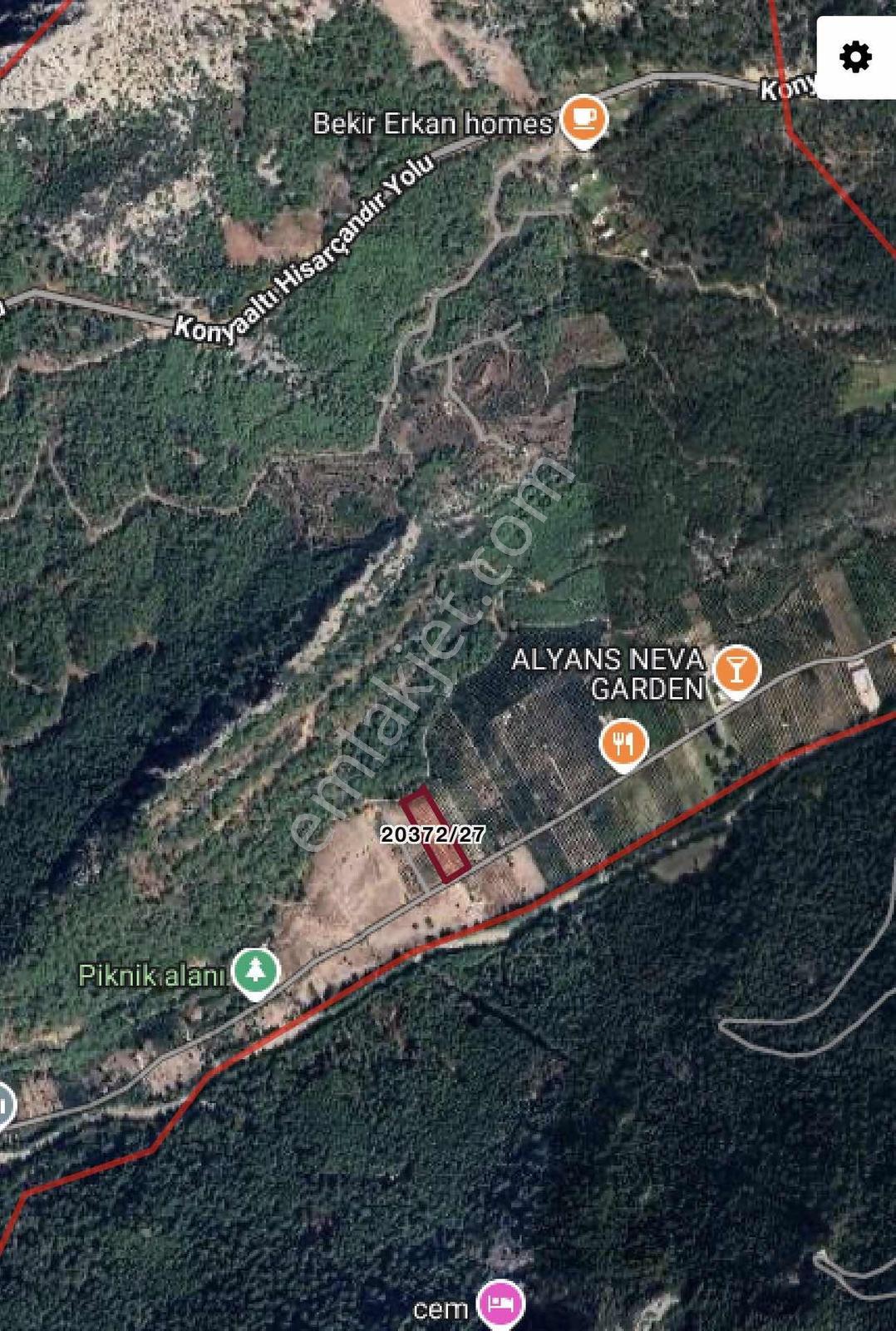 Konyaaltı Gökderede Tek Tapu Satılık Kupon Arsa Anayola Cephe - Görsel 2