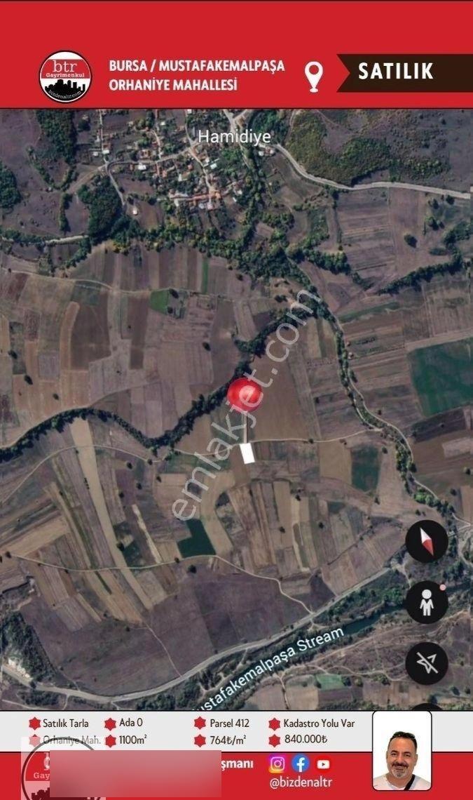 Mustafakemalpaşa Orhaniye Mahallesi'nde Satılık 1.100 M² Tarla (parsel: 412) - Görsel 5