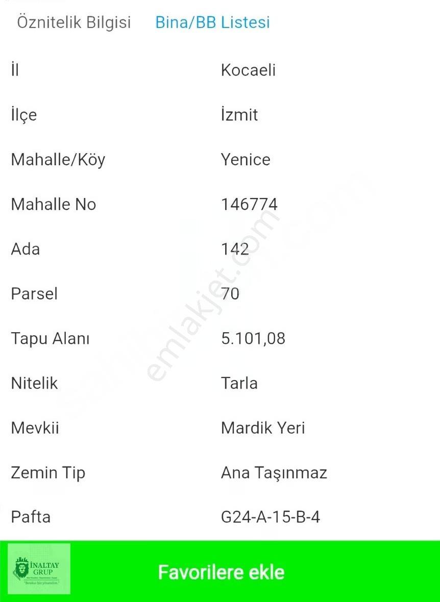 İzmit Yenice Mahallesi Yatırımlık 5101 M2 Satılık Tarla - Görsel 2