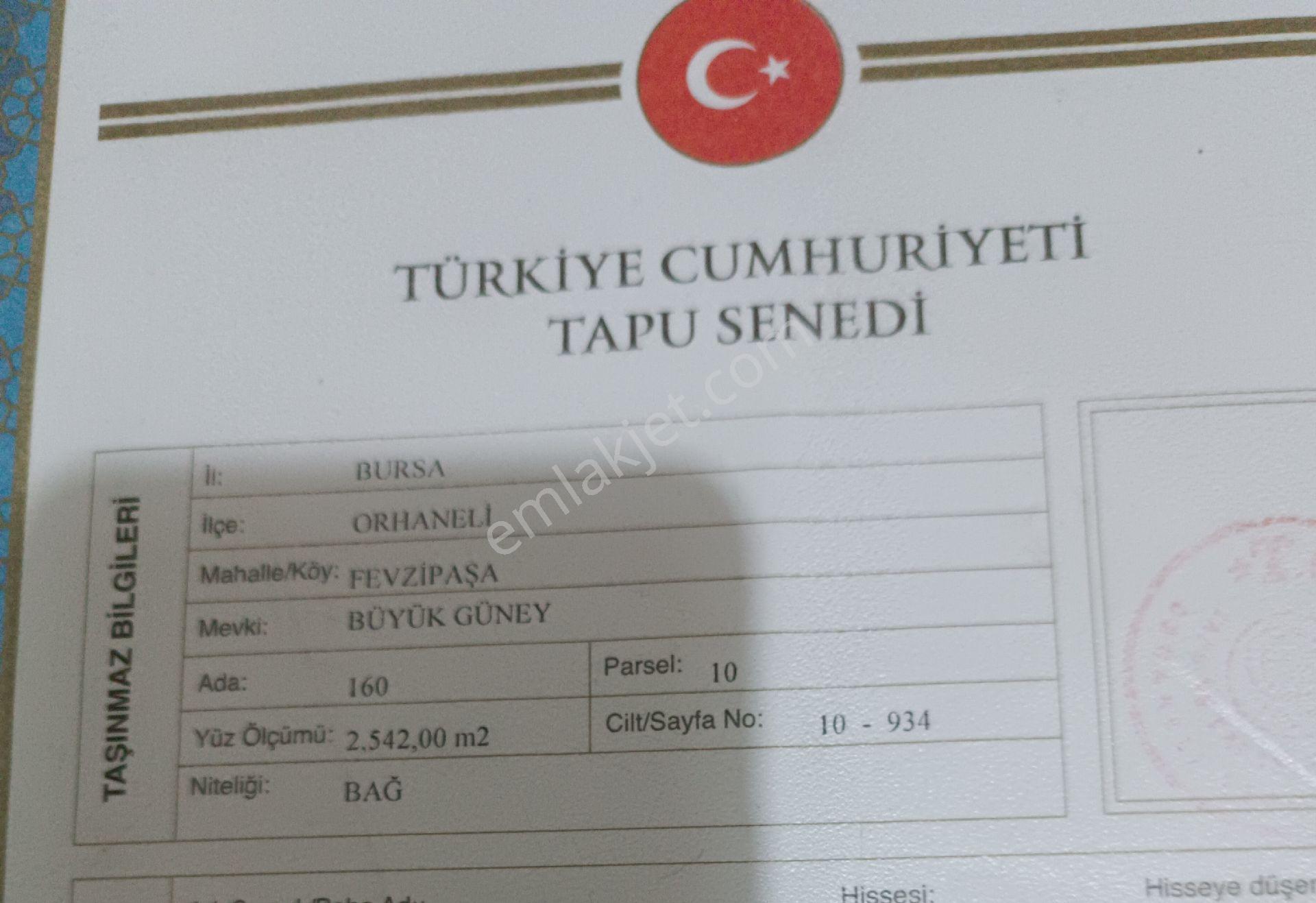 Satılık Bağ Toki Ye Bitişik Manzaralı Yatırımlık