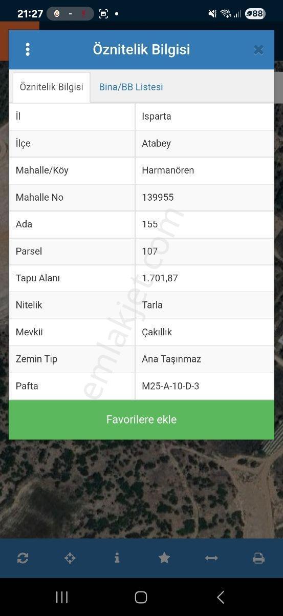 Harmanörende Yola 1 Parsel Satılık 1700 M2 Bahçe - Görsel 2