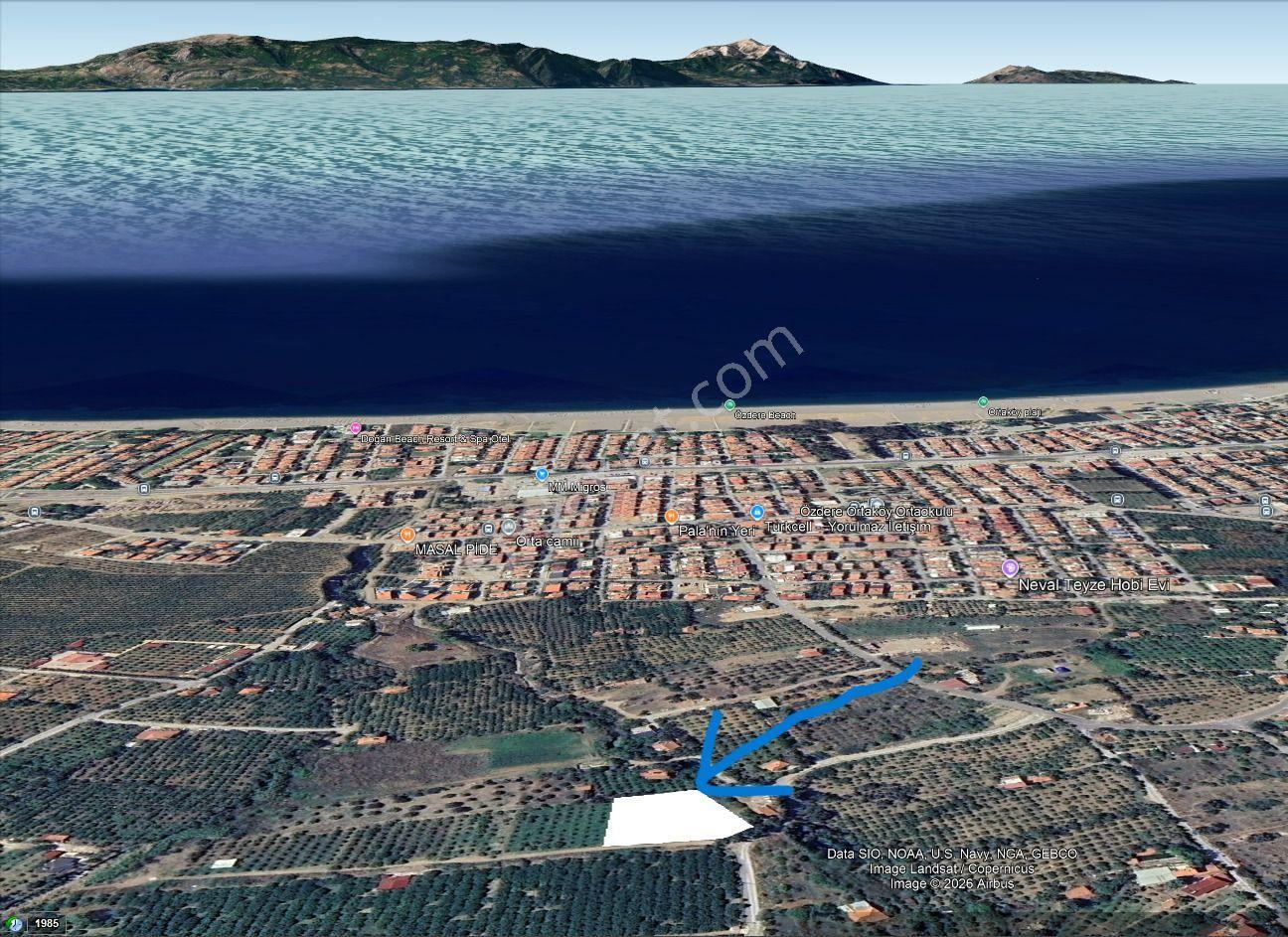 İzmir Gümüldürde Kupon Yatırımlık Deniz Manzaralı Arsa (3.040m2 Kadastral Yola Cepheli) - Görsel 5