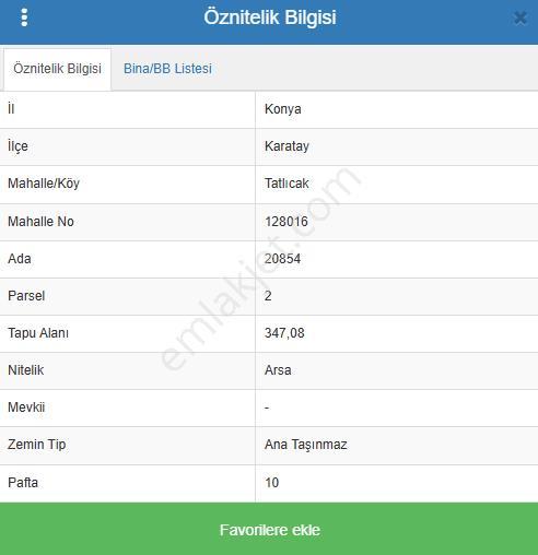 Karatay/tatlıcak'da Müstakil Evli, 347m² İmarlı Arsa - Görsel 2