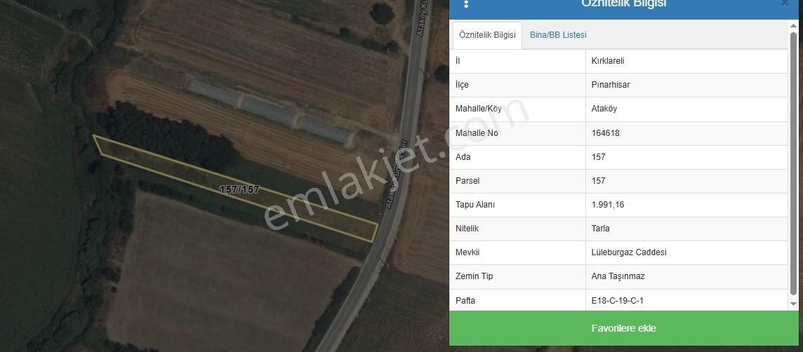 Pınarhisar Ataköy 1.991 M2 Müstakil Tapulu Anayola Cepheli Tarla - Görsel 27