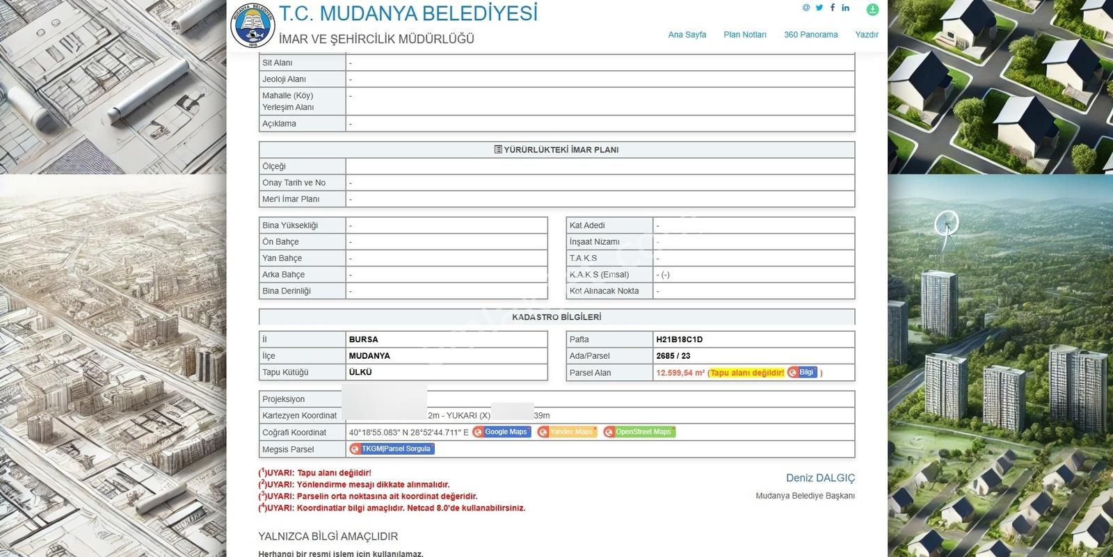 Mudanya Ülküköy'de Satılık Fırsat Tarla İmar Alanında - Görsel 9