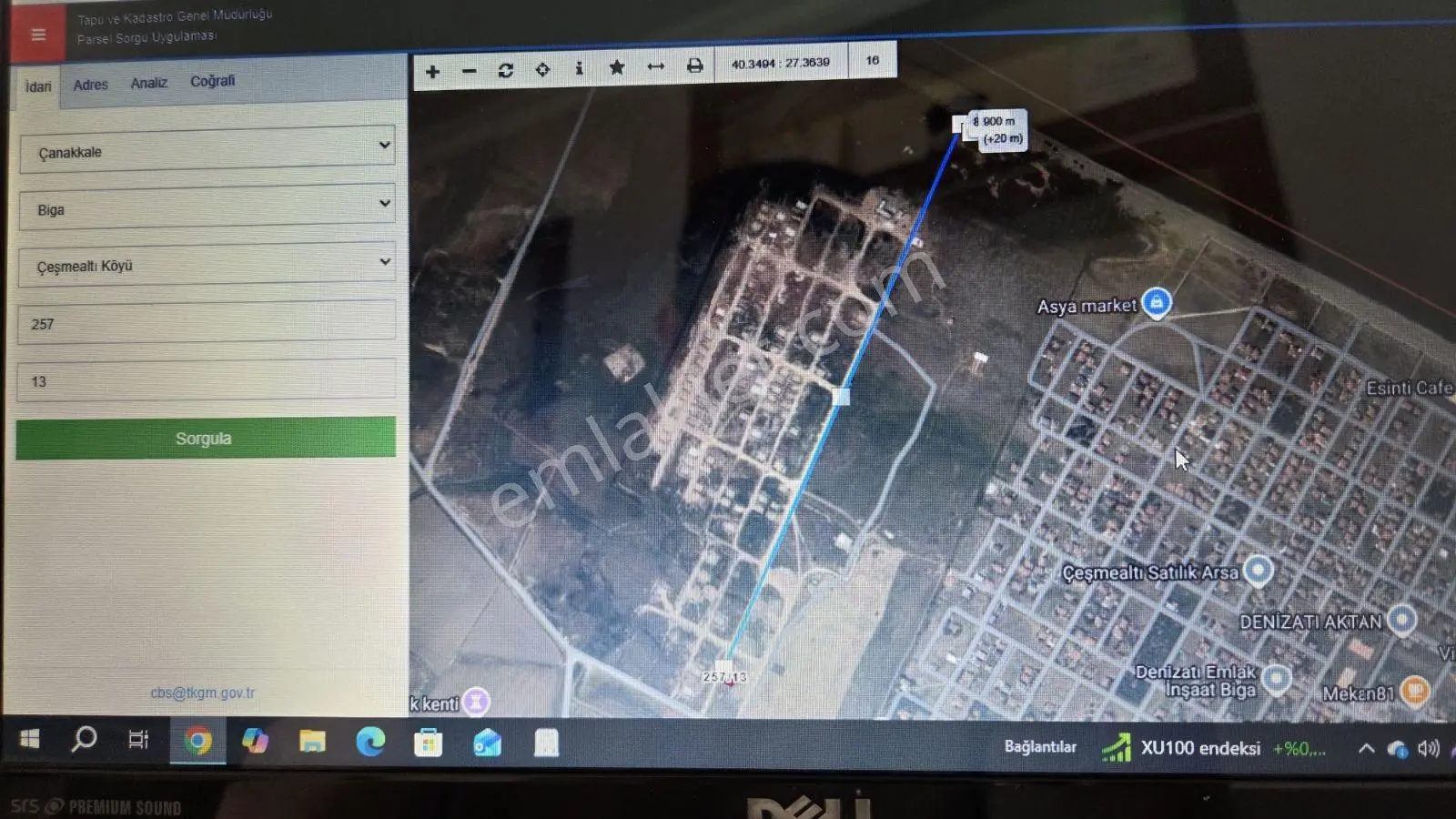 Çanakkale Biga Çeşmealtı 257 Ada 13 Ve 11 Parsel 304m2 Arsalar