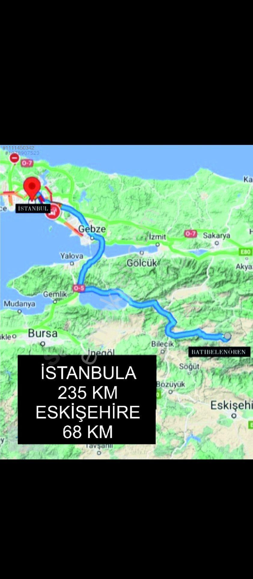 Bilecik Yenipazar Batıbelenören Köyünde Resmi Kadastral Yollu Yola Cephe