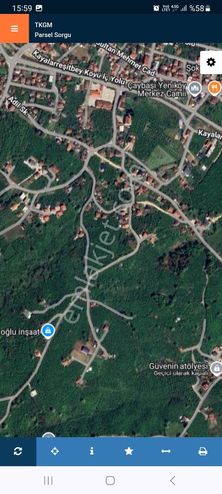 Sakarya Erenler Çaybaşıyeniköy'de Satılık İyi Konumda Tarla