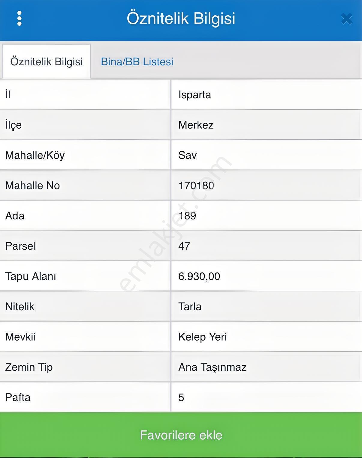 Isparta Merkez Sav Kasabası Satılık Arazi - Görsel 2