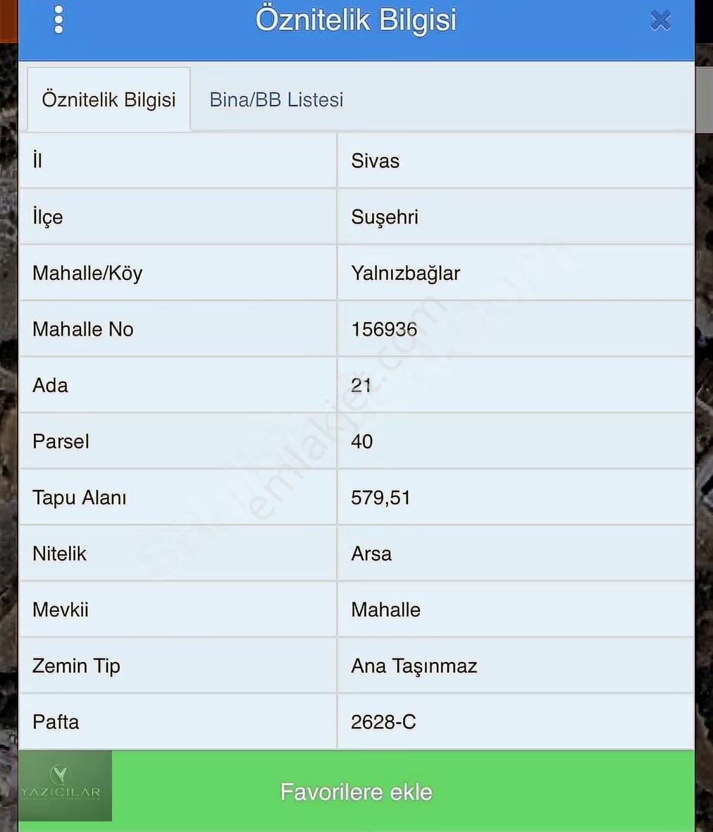 Sivas Suşehri Yanlızbağlar 3 Kat İmarlı Arsa - Görsel 2
