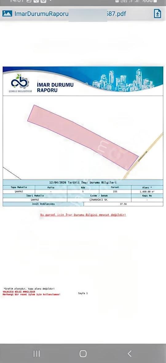 Fırsat Firsat Şahbaz Da 1400 M2 Mukemmel Bag Yeri - Görsel 2