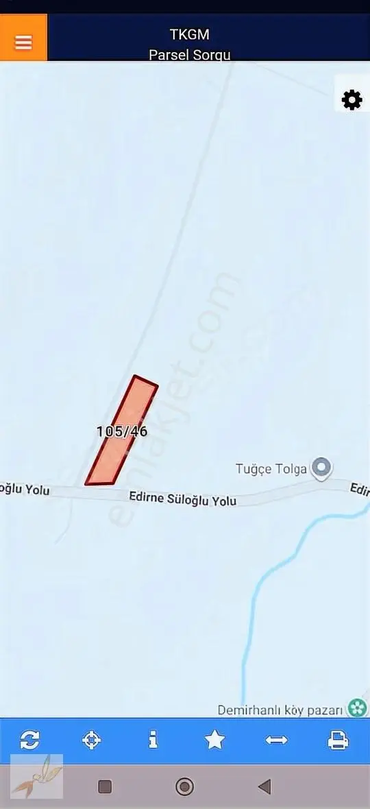 Özsoy Emlak Edirne'de Demirhanlı Köyünde Yol Üzeri Satılık Arazi - Görsel 13
