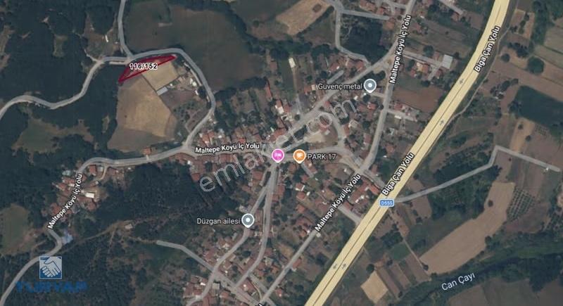 Çanakkale Çan Maltepe 846 M2 Satılık İmar Sınırında Tarla - Görsel 6