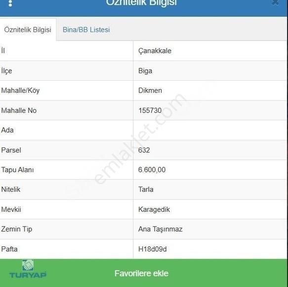 Çanakkale Biga Dikmen Köyü 51.100m2 Kupon Tarla - Görsel 3