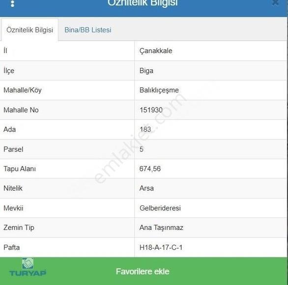 Çanakkale Biga Balıklıçeşme Organize Sanayi Bölgesi Satılık Arsa - Görsel 7
