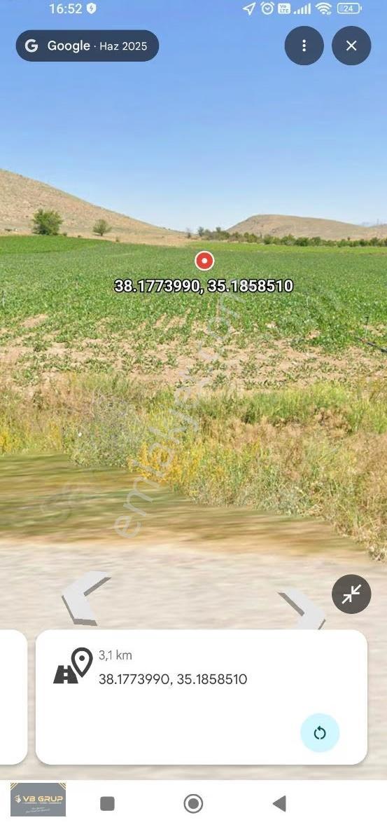 Yeşilhisar Kovalı Mevkii 37.730 M2 Satılık Tarla - Görsel 2