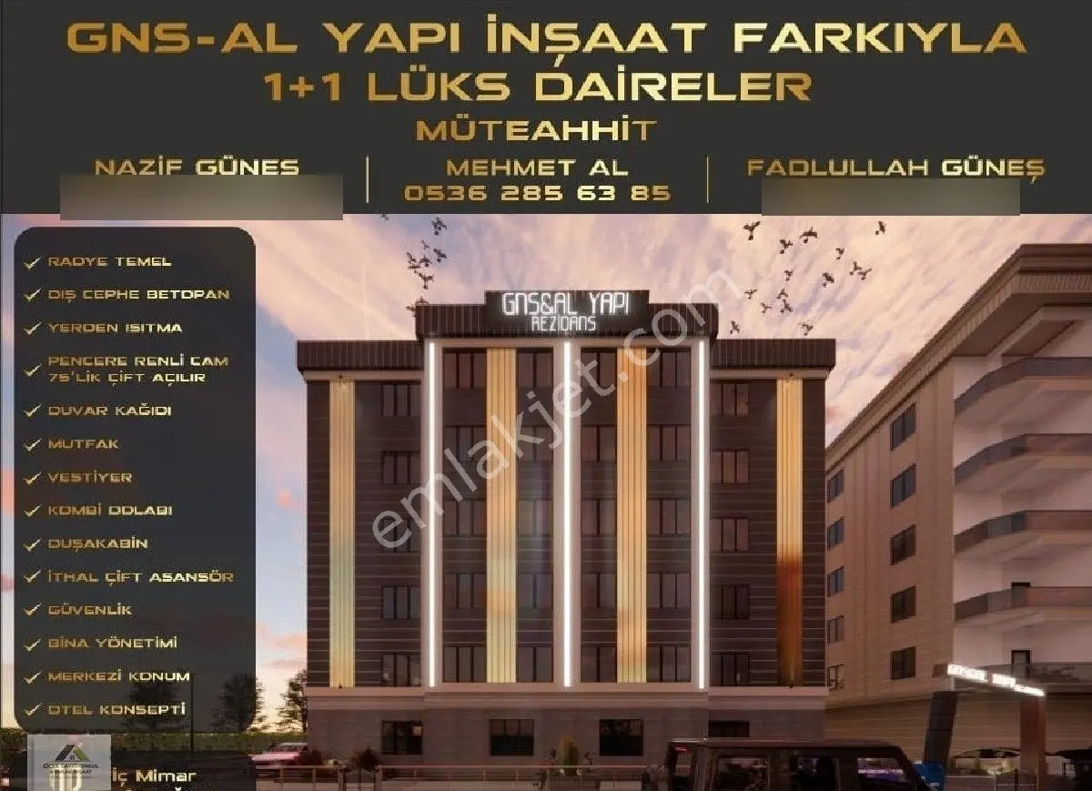 Şehir Merkezinde Selahattin Eyyubi Mahallesindevsatılık Ultra Lüks 1+1 Daire