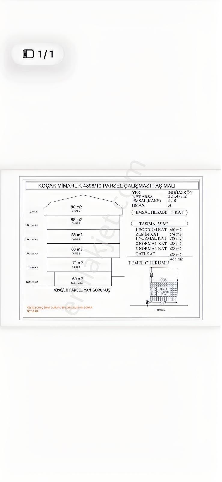 Arnavutköy Boğazköyde Ruhsatı Alınmış Satılık 122 M2 1.10 E Arsa - Görsel 10